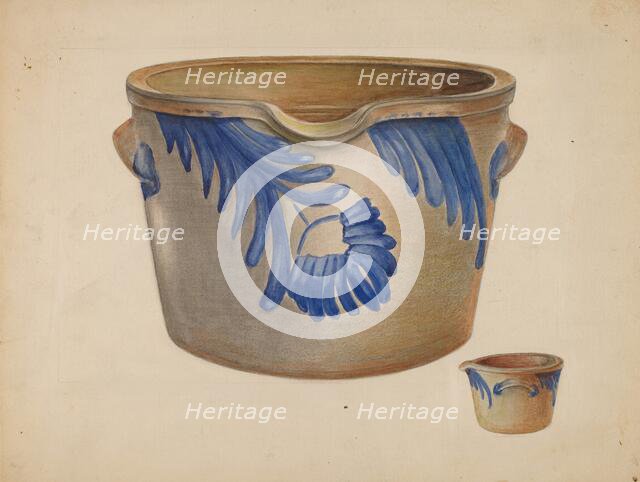 Milk Pan, c. 1936. Creator: Gertrude Semnene.