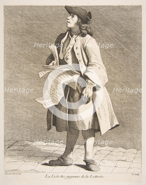 The Reading of Lottery Winners, 1746. Creator: Caylus, Anne-Claude-Philippe de.