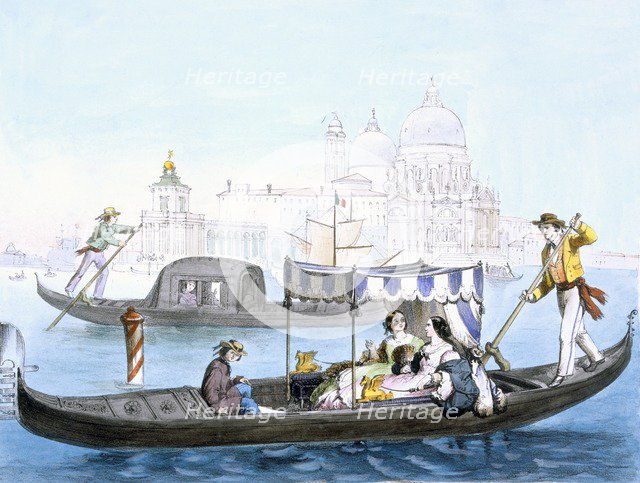 Venetian Gondola, c1850. Creator: Giovanni Battista Cecchini (1804-79).