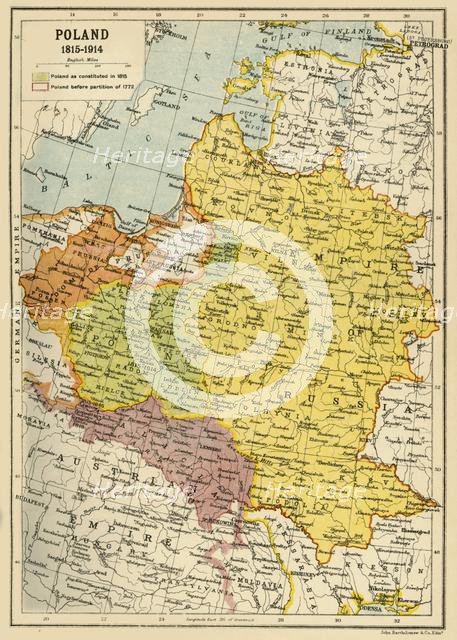 'Poland, 1815-1914', (c1920).  Creator: John Bartholomew & Son.