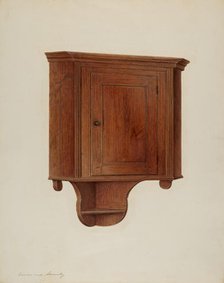 Hanging Corner Cupboard, 1941. Creator: Harry Eisman.