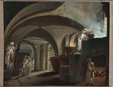 Tallow foundry at the Hotel-Dieu, 1773. Creator: Pierre-Antoine Demachy.