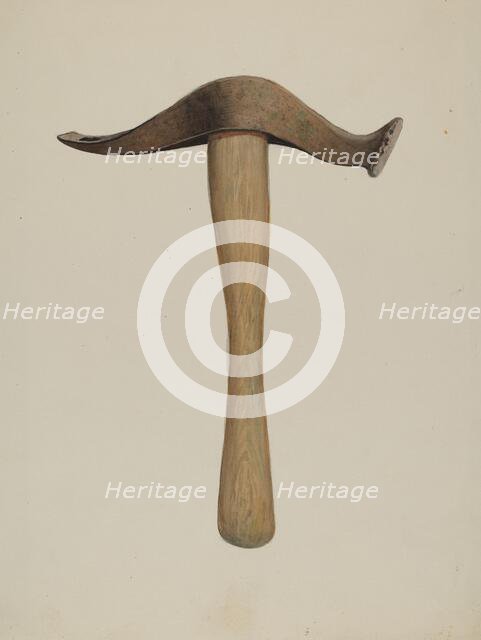 Adze, c. 1940. Creator: Dana Bartlett.