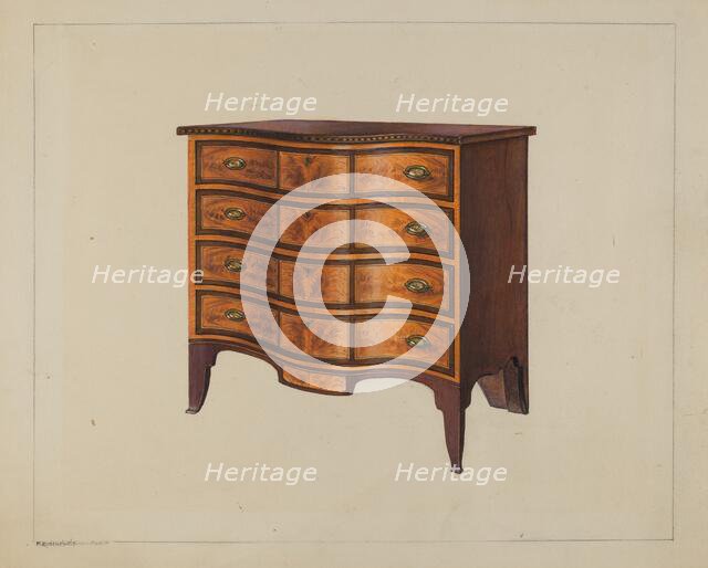 Chest of Drawers, c. 1938. Creator: M. Rosenshield-von-Paulin.