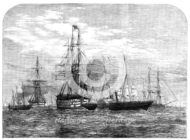 Her Majesty en route for Cherbourg, 1858. Creator: Unknown.