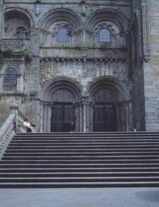 Cathedral of Santiago de Compostela, the Platerías façade, dated 1103.