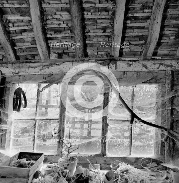 The barn at Brown's Farm, Milkingpen Lane, Old Basing, Hampshire, 1978-1980. Creator: John Gay.