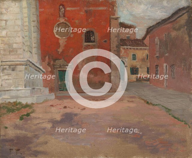 Red Church Wall in Venice, 1894. Creator: Frits Thaulow.