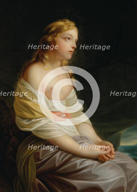 Scene from the idyll "Der erste Schiffer (The first boatman)" by Salomon Gessner, c. 1800. Creator: Füger, Heinrich Friedrich (1751-1818).