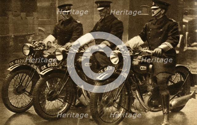 British police on BSA motorbikes, 1931, (1933). Creator: Unknown.