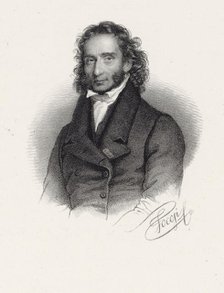 Portrait of Niccolò Paganini (1782-1840), 1830. Creator: Focosi, Roberto (1806-1862).