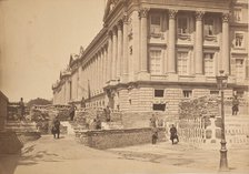 [Barricades pres de Ministere de la Marine et l'Hötel Crillon], 1871. Creator: Hippolyte-Auguste Collard.