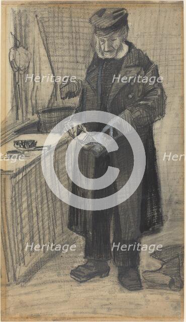 Man Polishing a Boot, 1882. Creator: Vincent van Gogh.