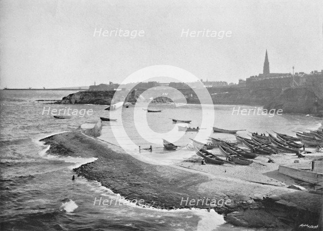 'Cullercoats Bay, Tynemouth', c1896. Artist: M Aunty.
