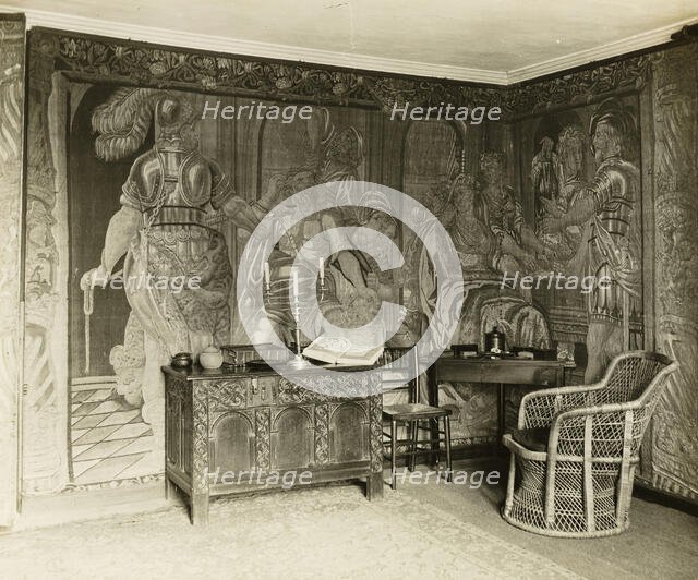 Kelmscott Manor: In the Tapestry Room, 1896. Creator: Frederick Henry Evans.