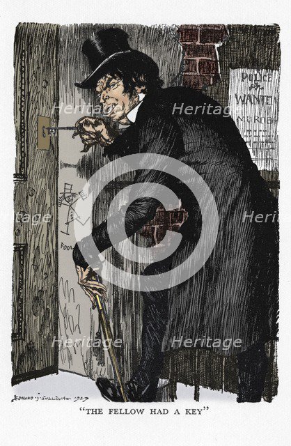 Scene from The Strange Case of Dr Jekyll and Mr Hyde by Robert Louis Stevenson, 1927. Artist: Edmund Joseph Sullivan.