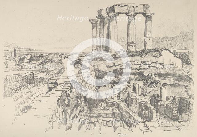 Corinth, towards the Gulf, 1913. Creator: Joseph Pennell.