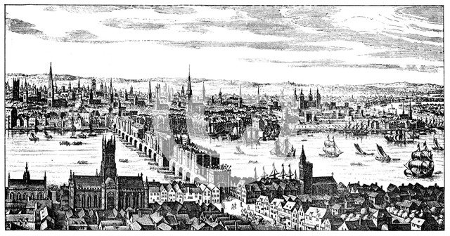 General view of London, 1666, (1909). Artist: Unknown