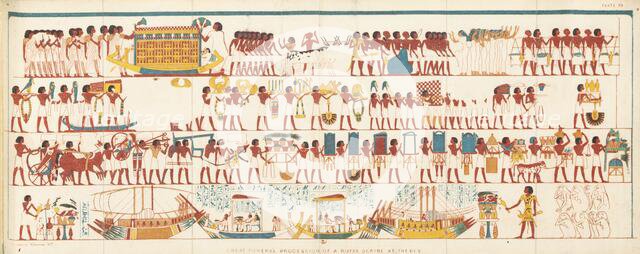 Great Funeral Procession of a Royal Scribe at Thebes, 1837. Creator: Unknown.