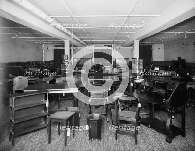 Pringle Furniture [Co. showroom with tables and miscellaneous furniture, Detroit, Mich.], c1910-1920 Creator: William H. Jackson.