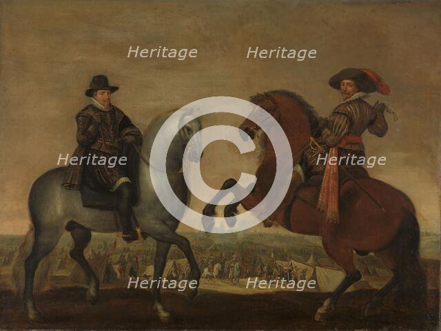 Princes Maurits and Frederik Hendrik on Horseback, c.1630-c.1635. Creator: Workshop of Pauwels van Hillegaert.