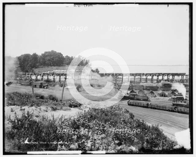 Ore and coal docks, Erie, Pa., c1901. Creator: Unknown.