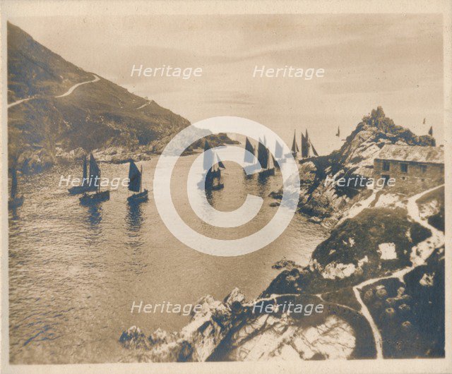 'Polperro Harbour & Peak Rocks', 1927. Artist: Unknown.