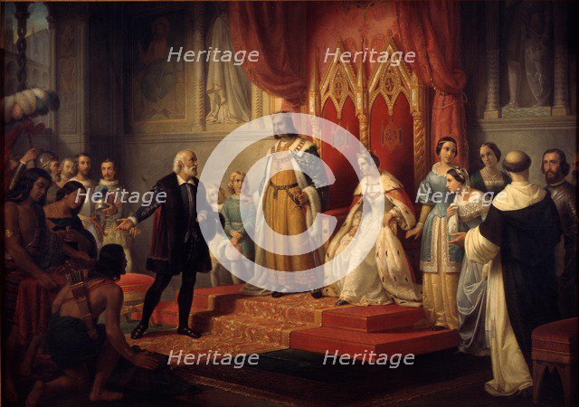 Christopher Columbus at the Court of the Catholic Monarchs.
