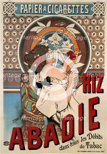 Advertising Poster for the tissue paper Abadie, 1898. Artist: Gray (Boulanger), Henri (1858-1924)