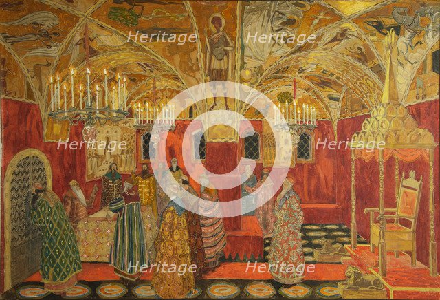 Stage design for the opera Boris Godunov by M. Musorgsky, 1911. Artist: Golovin, Alexander Yakovlevich (1863-1930)