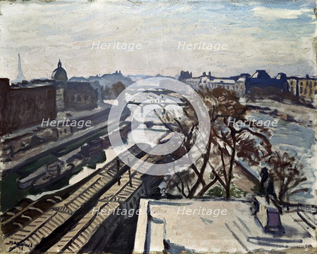 'View of the Seine and the Statue of Henry IV', c1906.  Artist: Albert Marquet