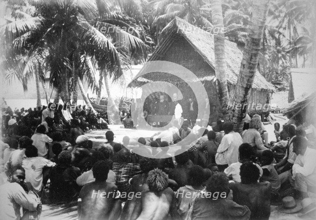 Parliament at Hongo, Florida, Solomon Island, 1892.  Artist: Dr Welchman