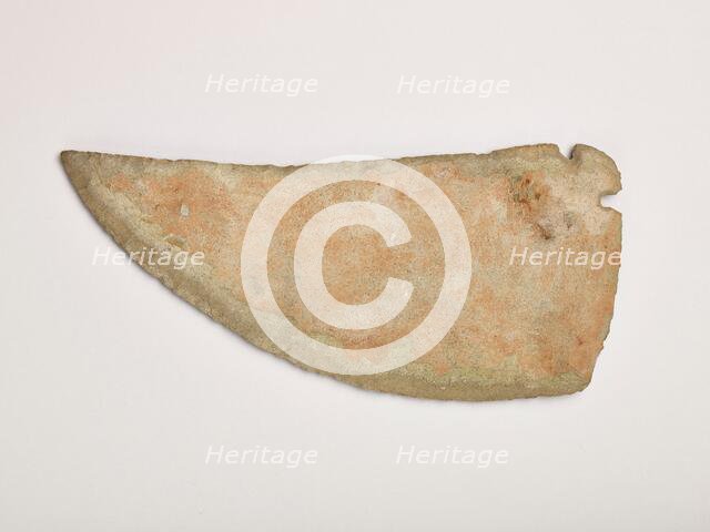 Corner tang knife blade, 2000-250 BCE. Creator: Unknown.