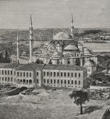 Suleymaniye Mosque designed by architect Mimar Sinan, Istanbul, Turkey, 1878. Ottoman architecture. Creator: Mimar Sinan.