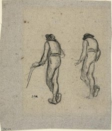 Two Sketches of a Peasant, seen from Behind, 1850/1852. Creator: Jean Francois Millet.