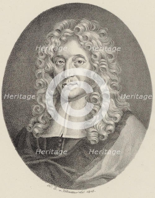 Portrait of the organist and composer Johann Kaspar Kerll (1627-1693) , 1815. Creator: Winter, Heinrich Eduard von (1788-1825).