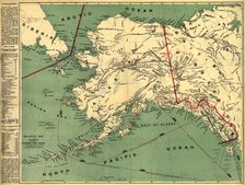 Millroy's map of Alaska and the Klondyke gold fields, 1897. Creator: J. J. Millroy.