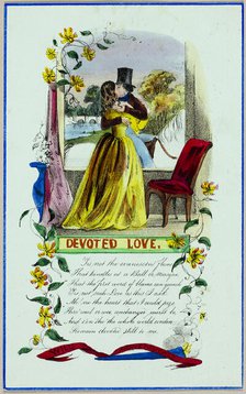 Devoted Love (valentine), c. 1840. Creator: Unknown.