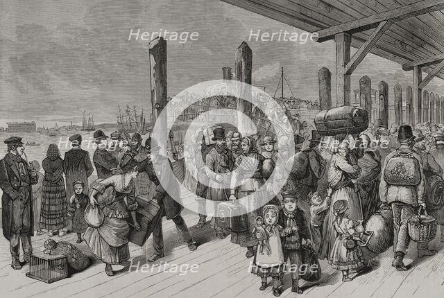 Emigration of European Mormon to the United States, New York, 1878.  Creator: Unknown.