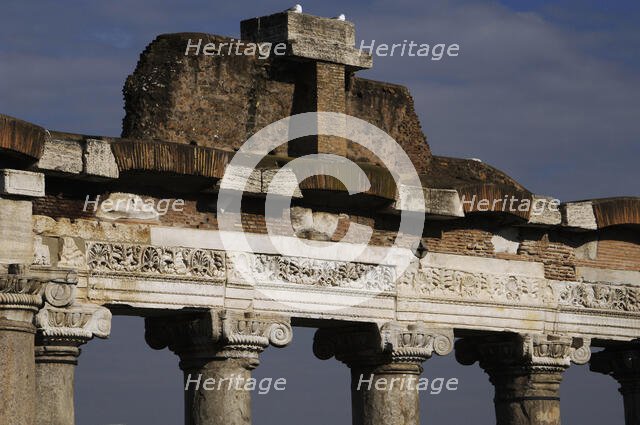 Front porch, Temple of Saturn, The Forum, Rome, Italy, 2009.  Creator: LTL.