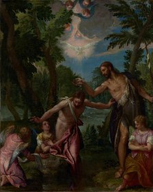 The Baptism of Christ, about 1580-1588. Creators: Paolo Veronese, Workshop of Veronese.