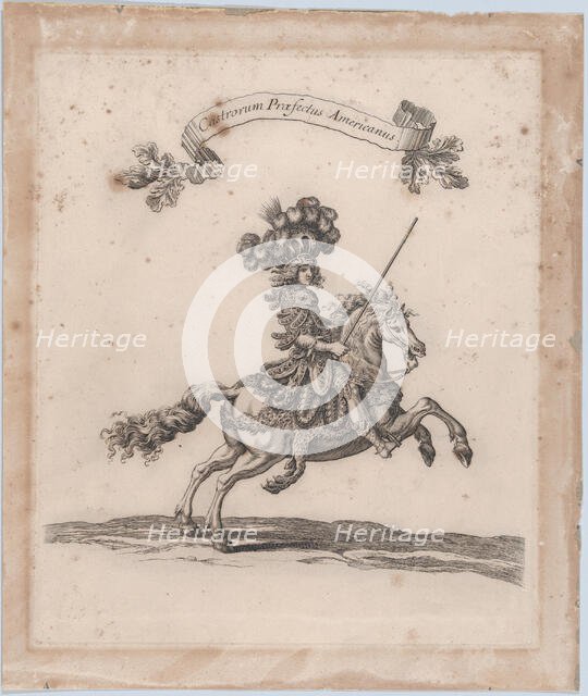 Castrorum Praefectus Americanus, from 'Courses de Testes et de Bagues Faittes par Roy..., 1662-70. Creator: Israel Silvestre.