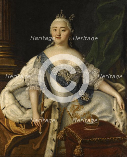 Portrait of Empress Elisabeth (1709-1762). Artist: Caravaque, Louis (1684-1754)