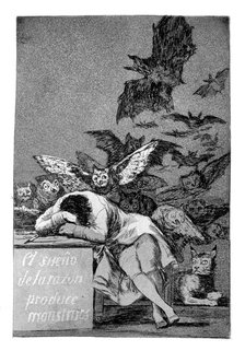 'The sleep of reason produces monsters', 1799. Artist: Francisco Goya