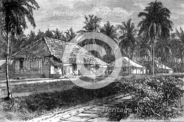 Dwellings of Europeans employed at the Stone Quarries of Merak, 1883. Creator: Unknown.
