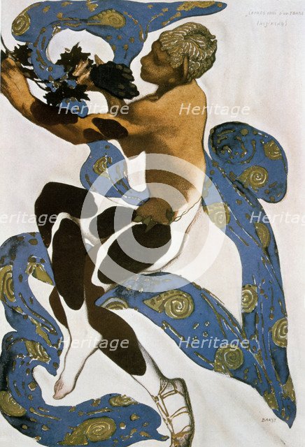 The Faun (Nijinsky), costume design for the Ballets Russes, 1912.  Artist: Leon Bakst