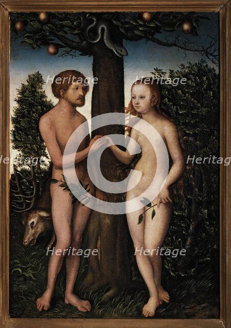 Adam and Eve. Creator: Cranach, Lucas, the Elder (1472-1553).