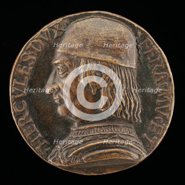 Ercole I d'Este, 1431-1505, Duke of Ferrara, Modena, and Reggio 1471 [obverse], c. 1490/1495. Creator: Unknown.