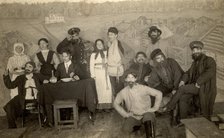 Participants in an amateur performance at the Znamensky Glass Factory, 1915. Creator: S. Ia. Mamontov.