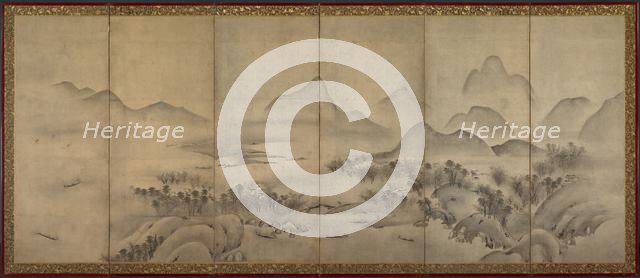 Moonlit Landscape (one of a pair), late 1500s. Creator: Unknown.